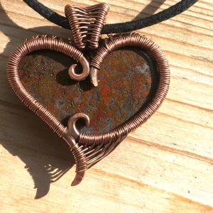 SunayLaLuna RedMossagate-Heart-Pendant Jewelrydesign