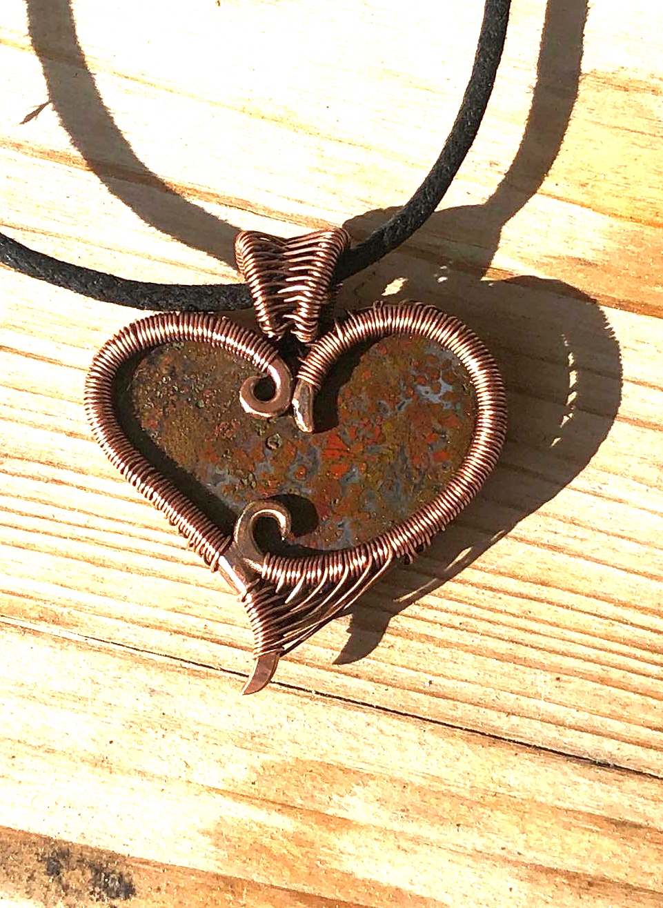 SunayLaLuna RedMossagate-Heart-Pendant Jewelrydesign