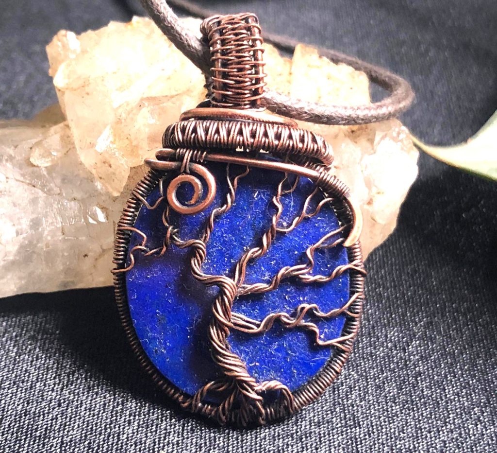 SunayLaLuna LapisLazuli-Anhänger BaumDesLebens