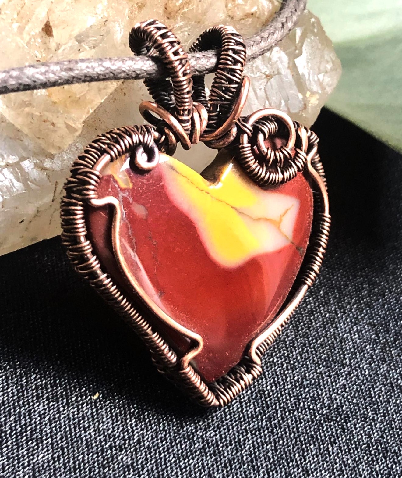 SunayLaLuna Mookaite-Heartpendant-Jewelrydesign