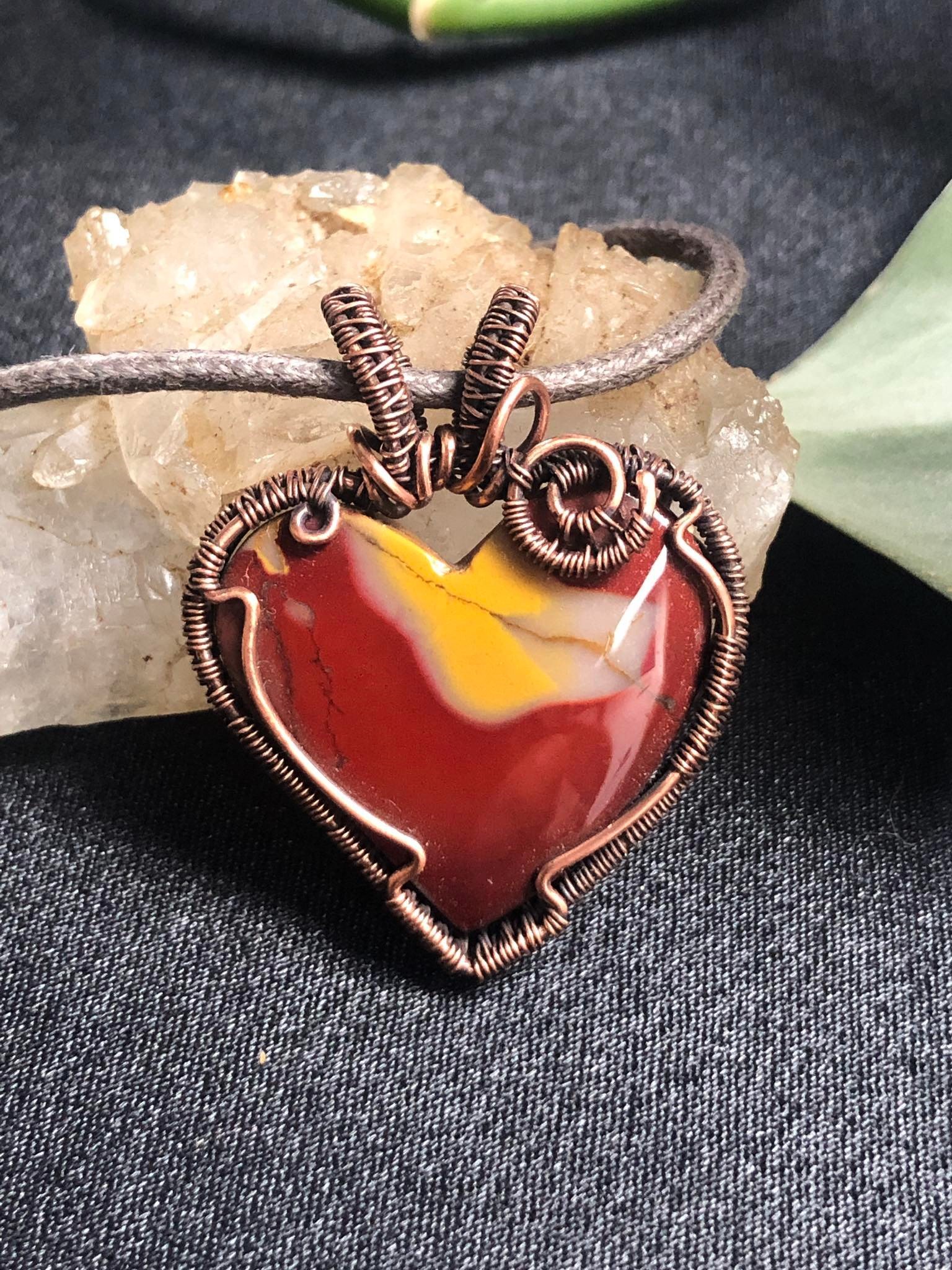 SunayLaLuna Mookaite-Heartpendant-Jewelrydesign