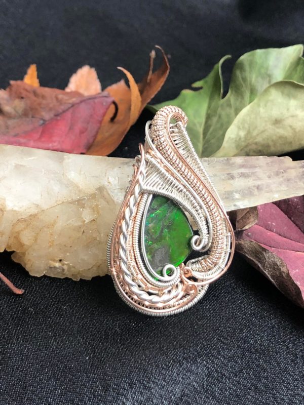 SunayLaLuna Ammolith-Medaillon Silberschmuck