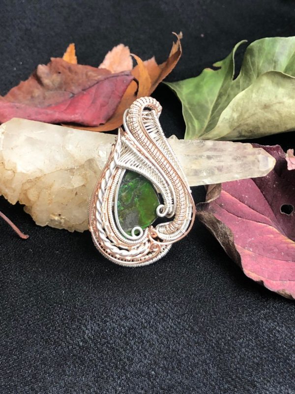 SunayLaLuna Ammolith-Medaillon Silberschmuck