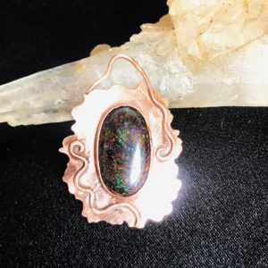 SunayLaLuna Yowa-Matrix-Opal-Anhänger Opalschmuck