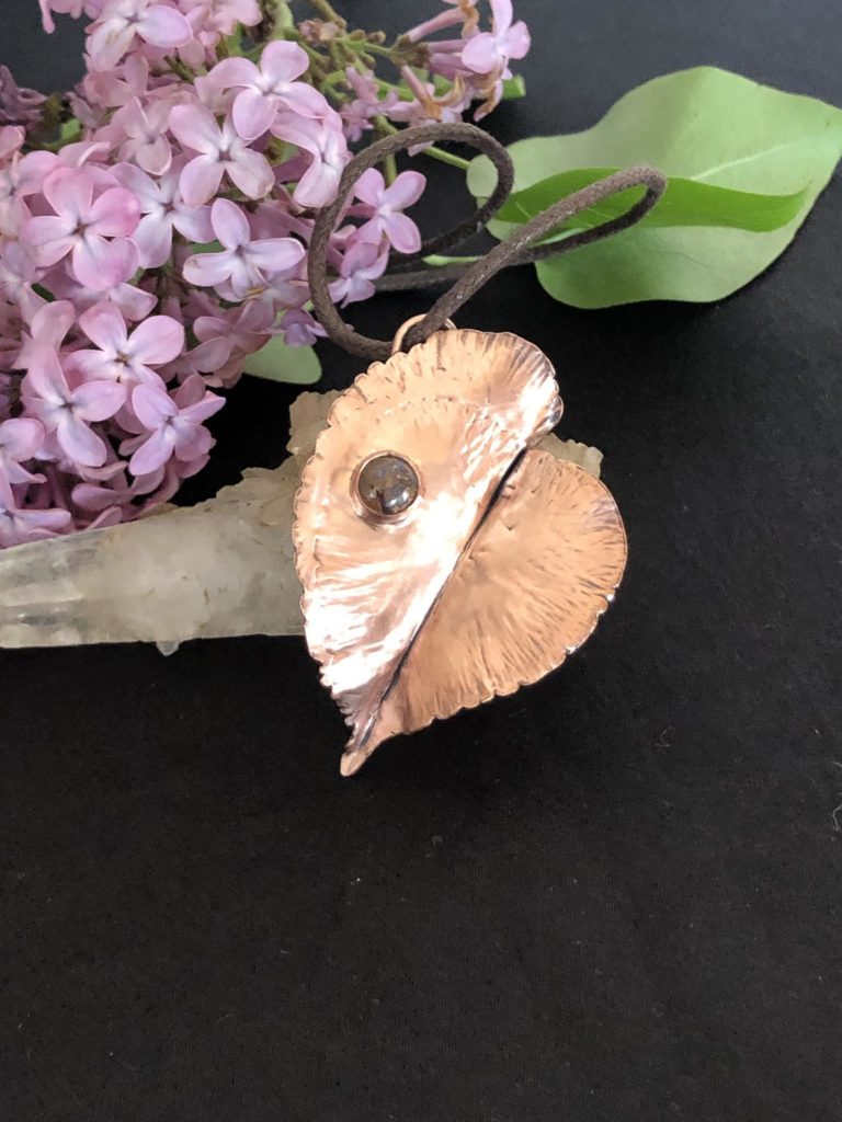 SunayLaLuna LindentreeLeaf-Pendant Opaljewelry