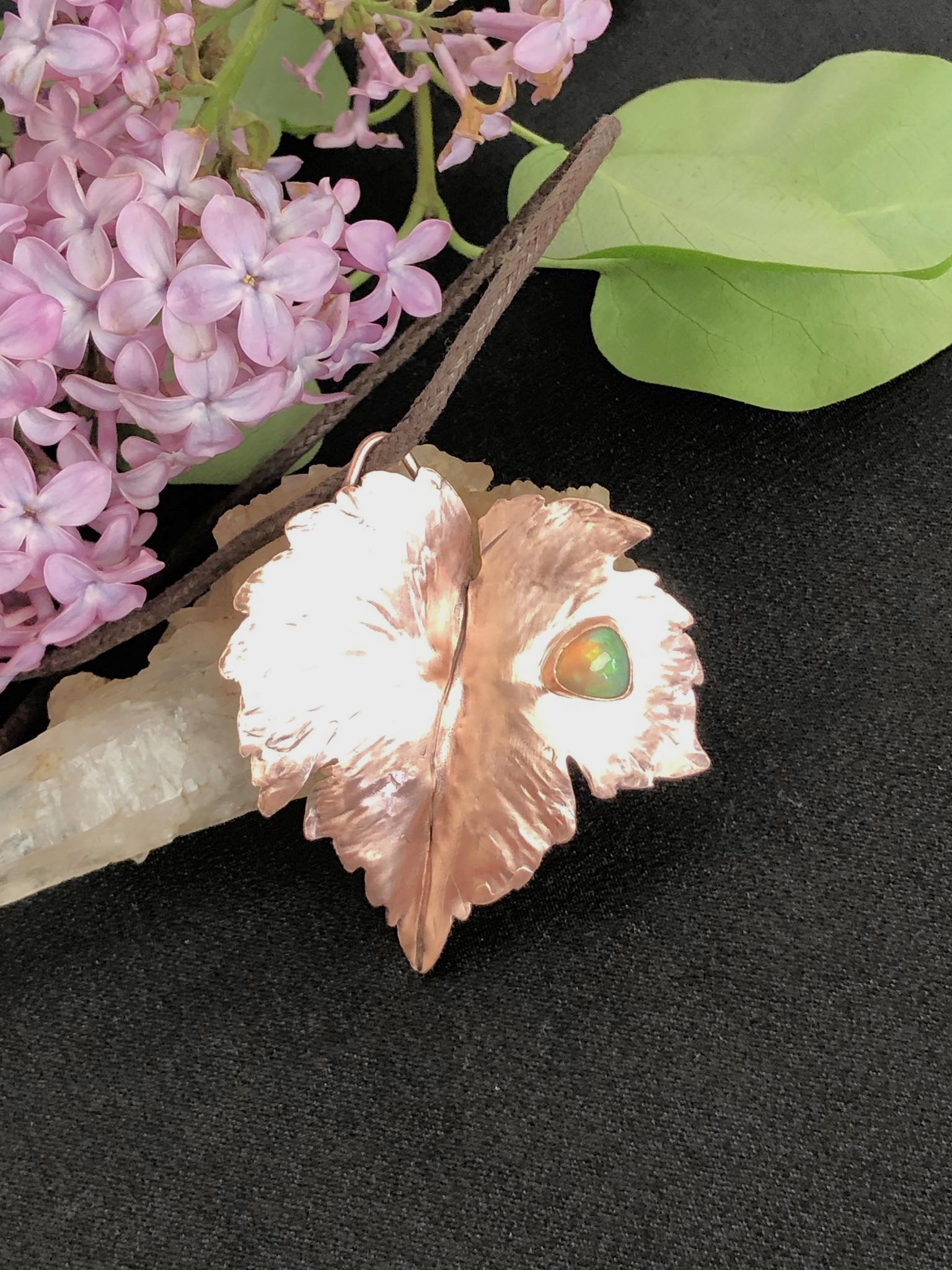SunayLaLuna Vineleaf-Pendant Opaljewelry