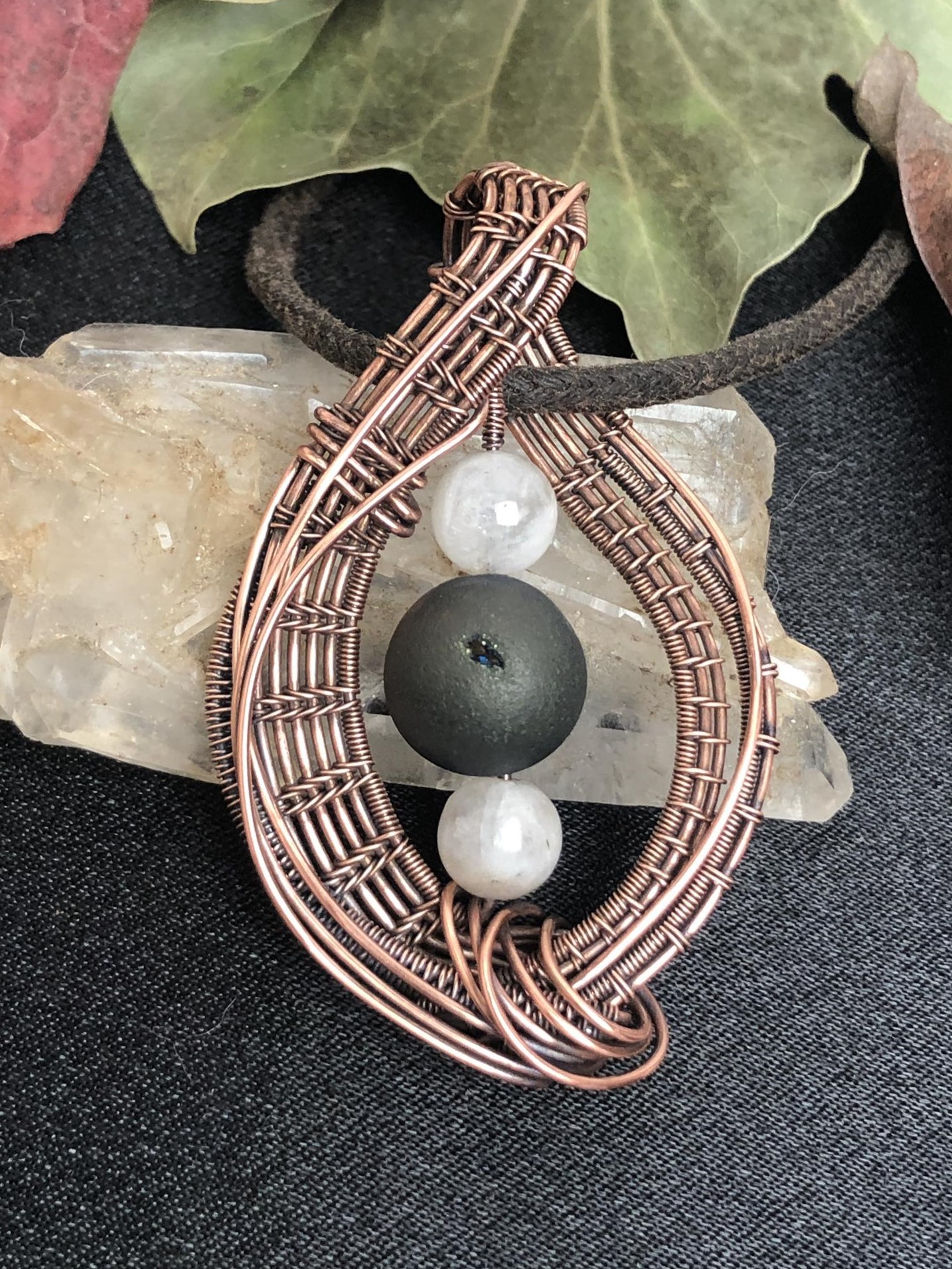 SunayLaLuna Moonstone-Druzyagate-Pendant Selfesteem