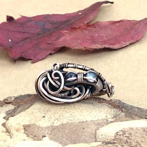 SunayLaLuna Iolith-Topas-Ring Halbedelsteinschmuck