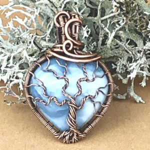 SunayLaLuna BlauerOpal-Anhänger1 BaumDesLebens