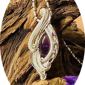 Amethyst-Medaillon Silberschmuck SunayLaLuna