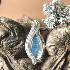 SunayLaLuna Aquamarin-Anhänger Silberschmuck