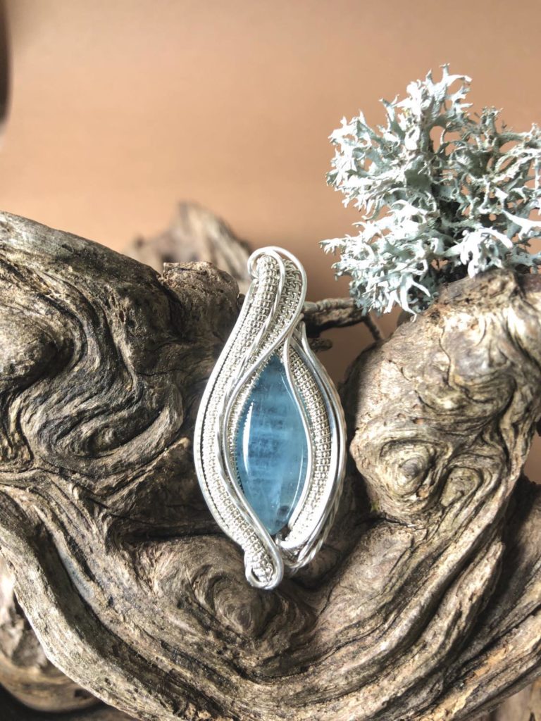 SunayLaLuna Aquamarin-Anhänger Silberschmuck