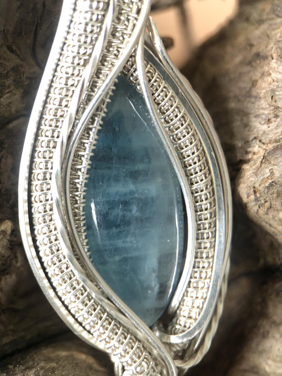 SunayLaLuna Aquamarin-Anhänger Silberschmuck