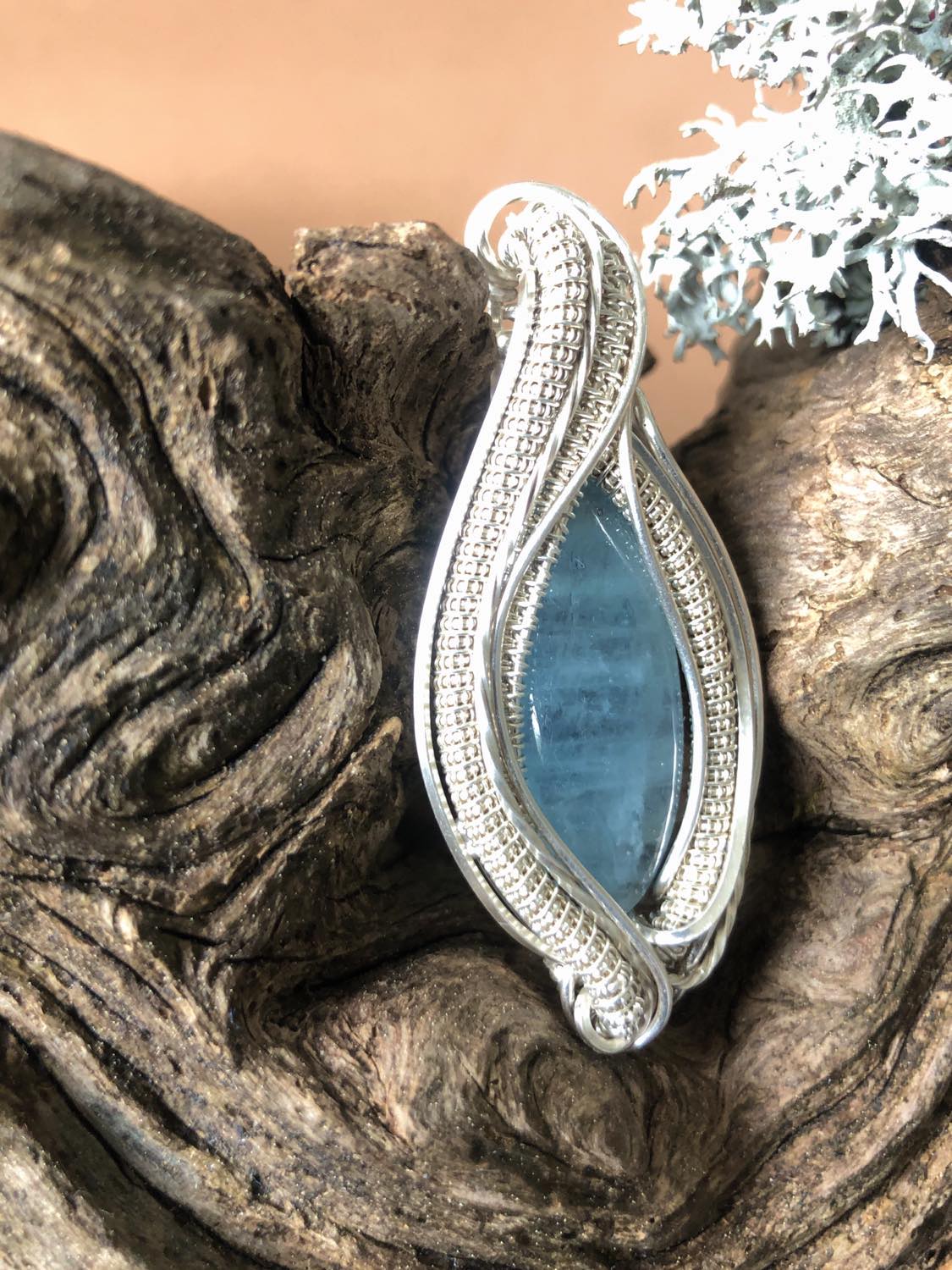 SunayLaLuna Aquamarin-Anhänger Silberschmuck