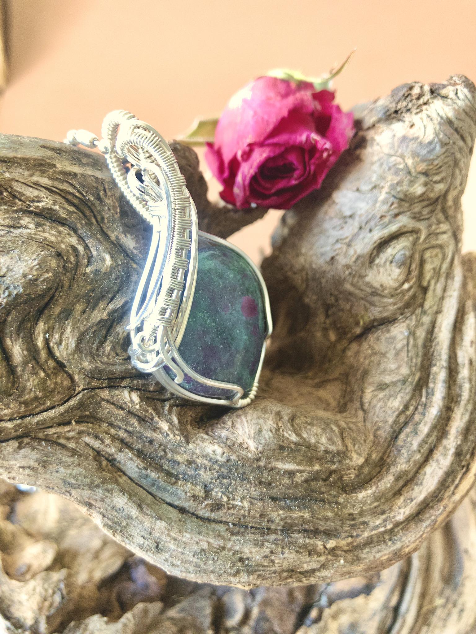 SunayLaLuna - RubyFuchsite-Pendant - Silverjewelry