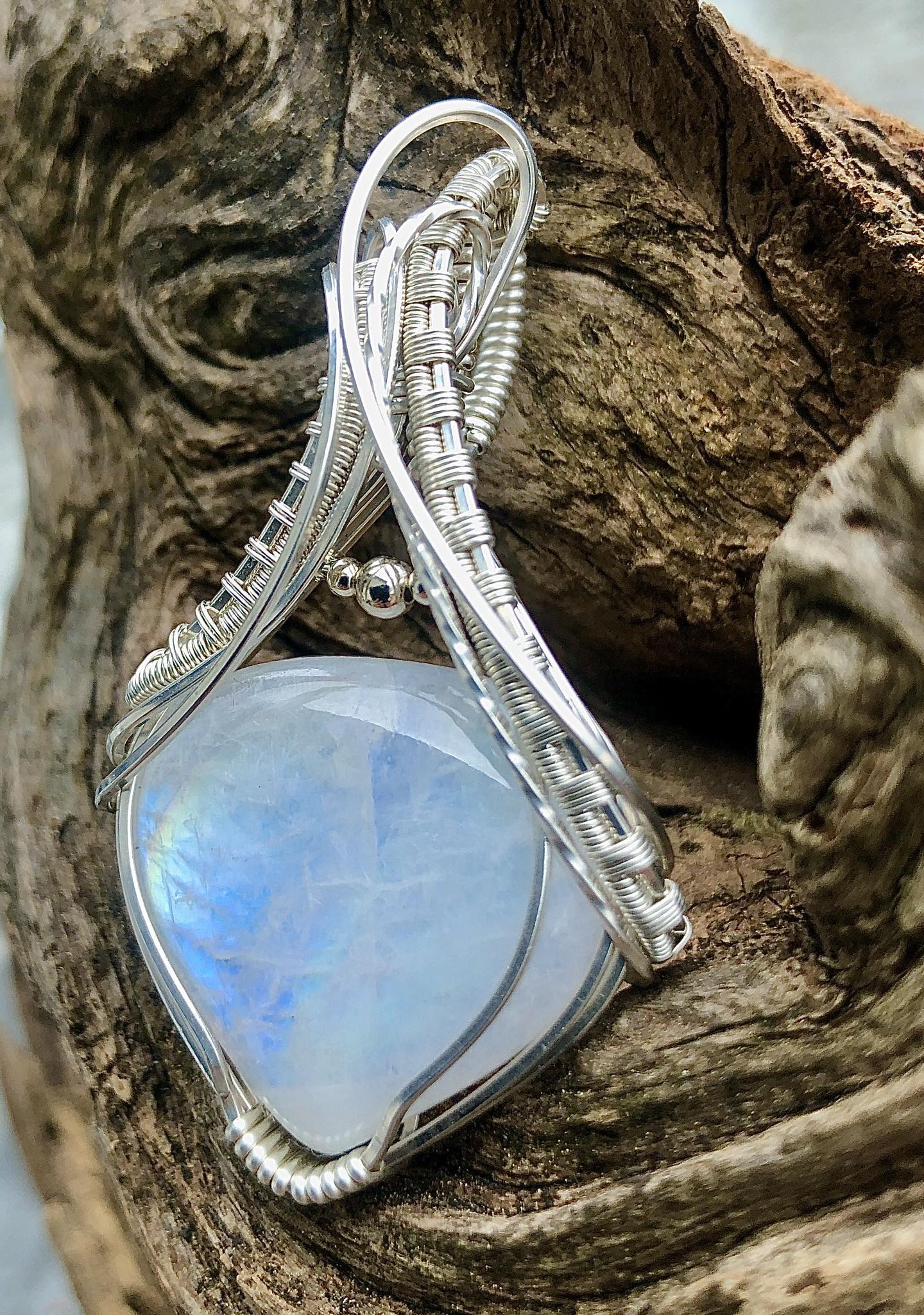 SunayLaLuna RainbowMoonstone-Pendant Silverjewelry