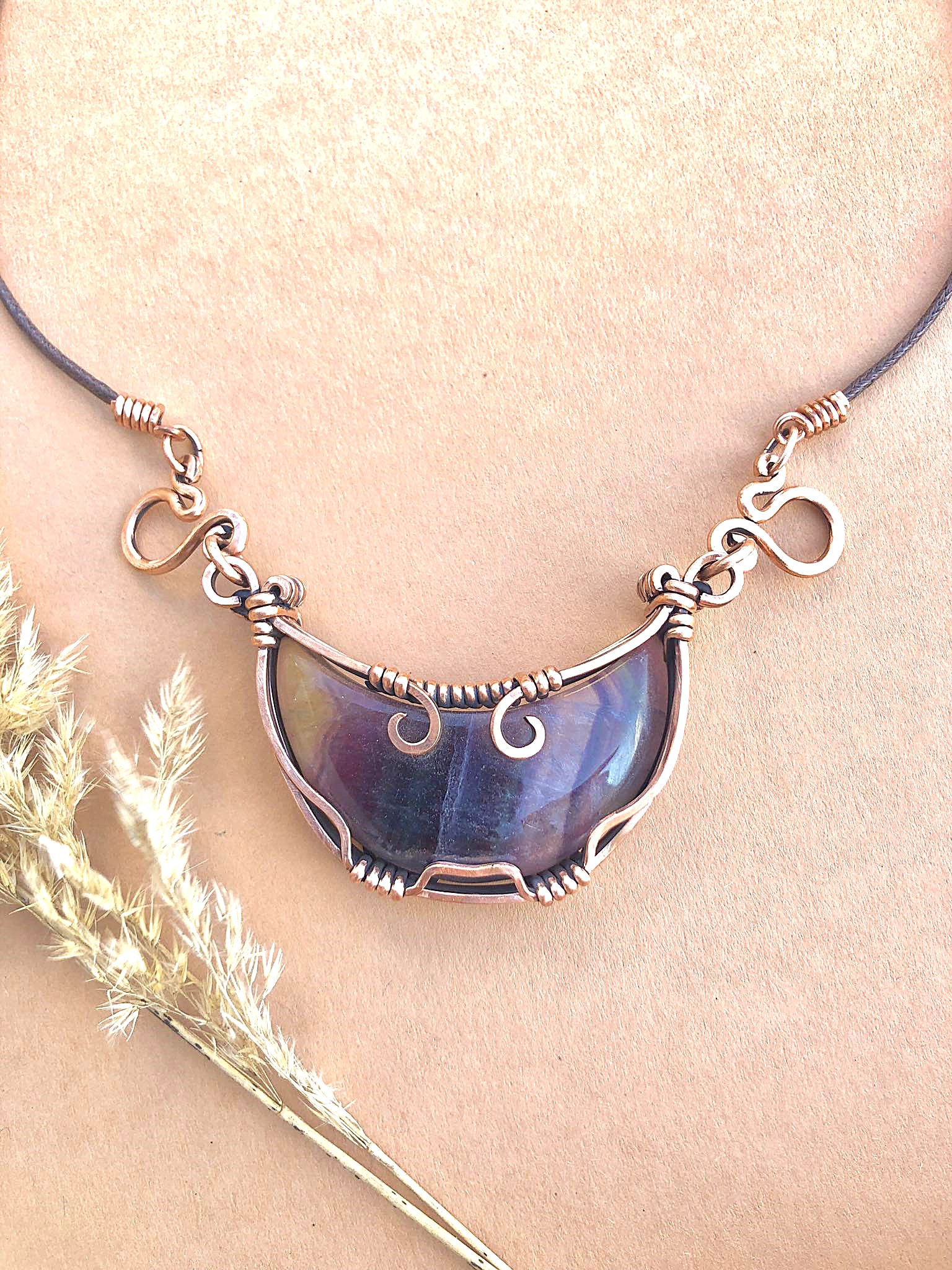RainbowFluorite-Pendant Jewelrydesign SunayLaLuna