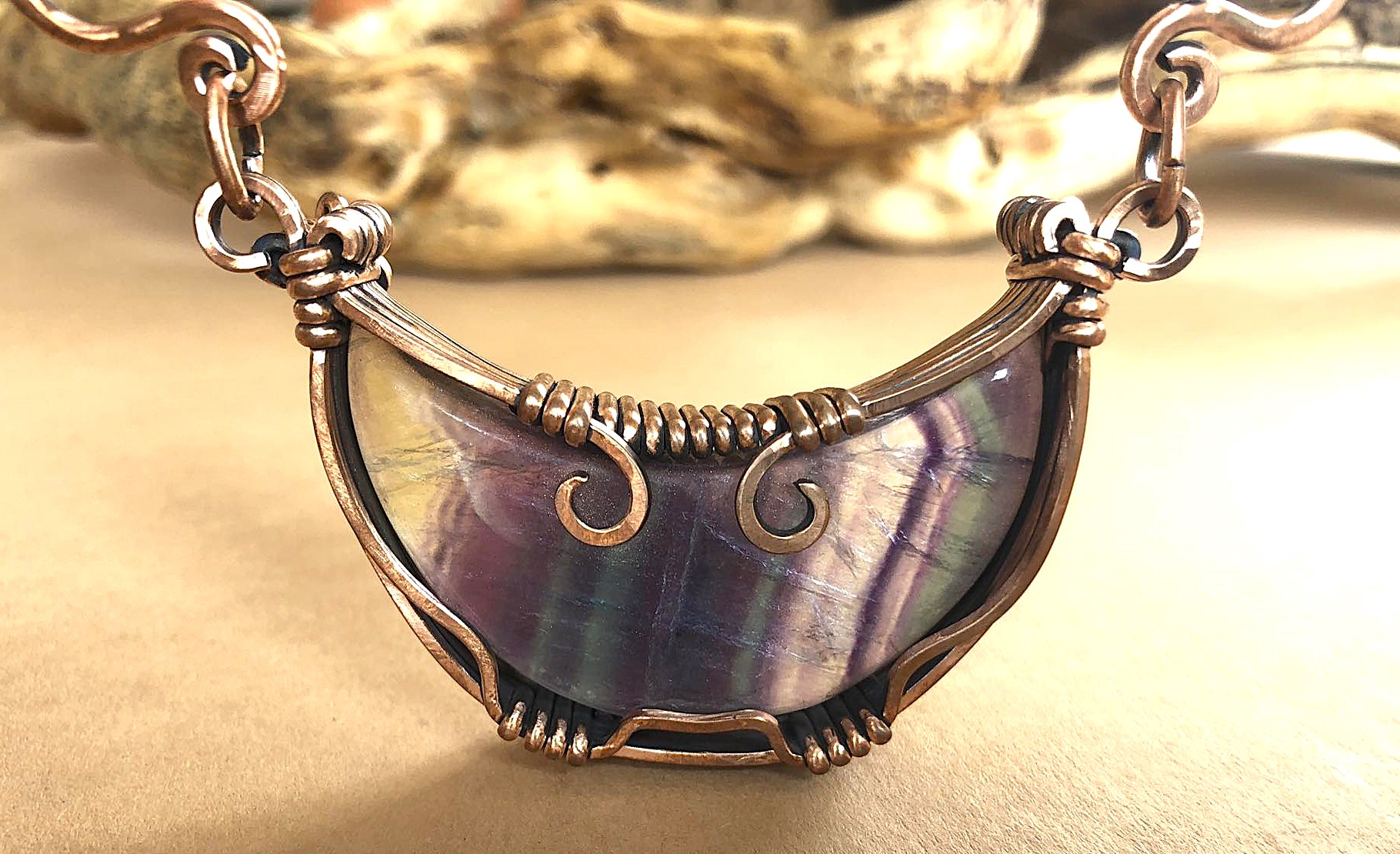 RainbowFluorite-Pendant Jewelrydesign SunayLaLuna