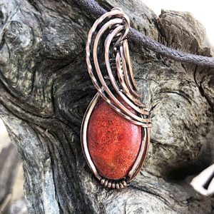 SunayLaLuna RoteKoralle-Anhänger1 Kupferschmuck