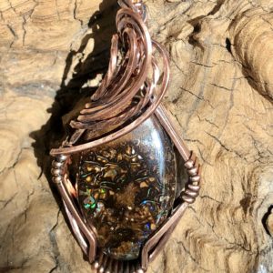 Boulderopal-Anhänger Kupferschmuck