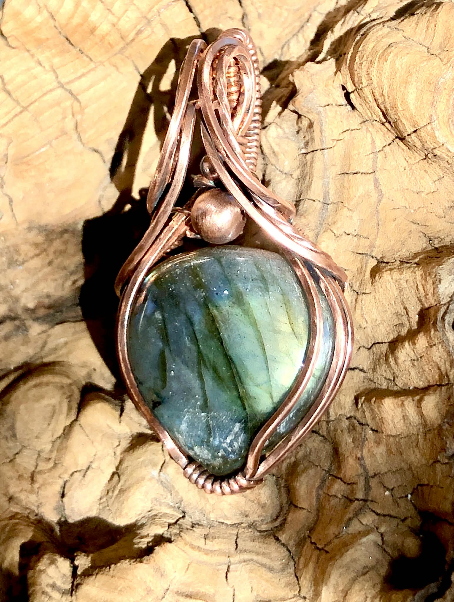 LabradoritAnhänger24 Kupferschmuck