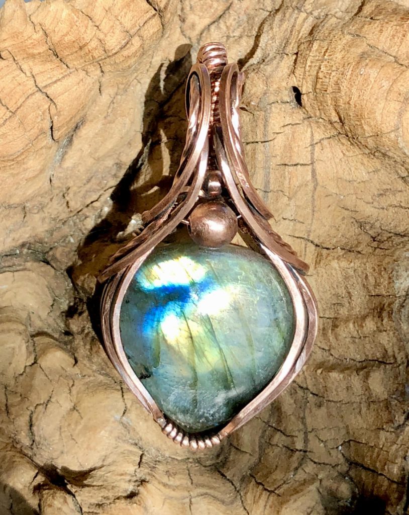 LabradoritAnhänger24 Kupferschmuck