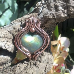 Labradorit-Anhänger, Herzschmuck